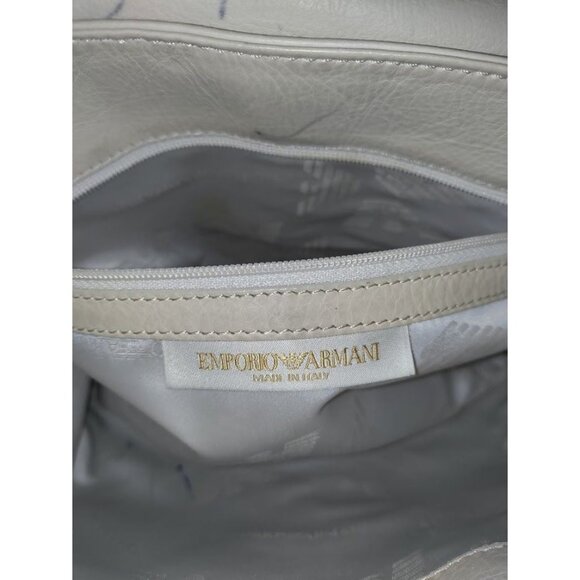 Armani Emporio VINTAGE Leather Adjustable Strap Shoulder Hand Bag White One Size - Picture 14 of 15